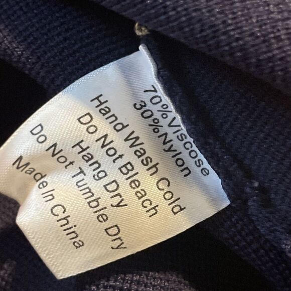 all:Row Asymmetric Wrap Skirt Women%E2%80%99s Small Stretch A-line Buttons Navy - Picture 7 of 8